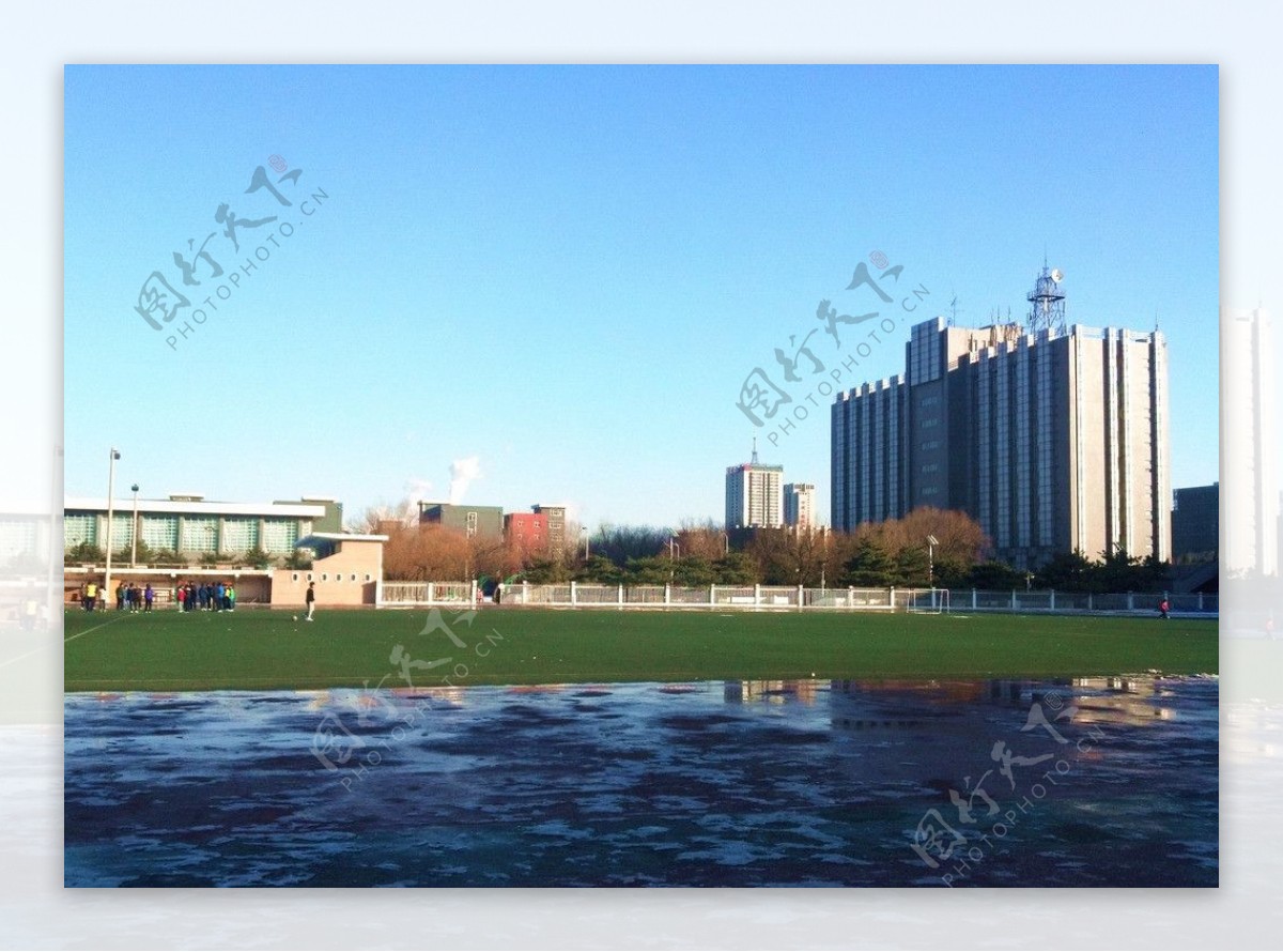 华北科技学院博观楼远景图片