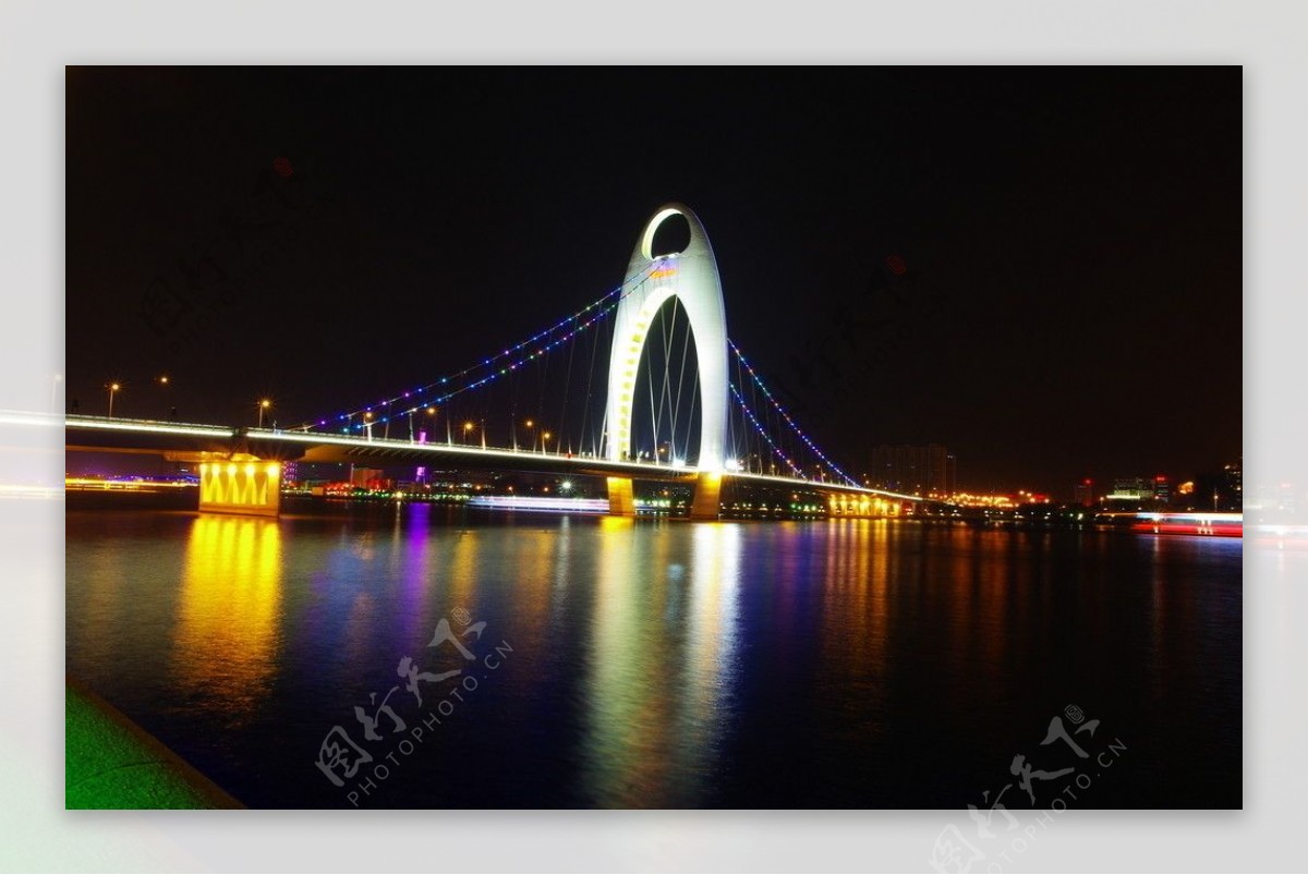 广州珠江夜景猎德桥图片