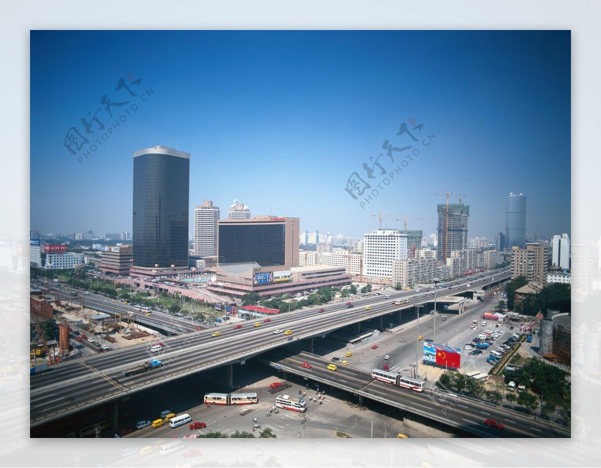 北京城市交通鸟瞰图图片