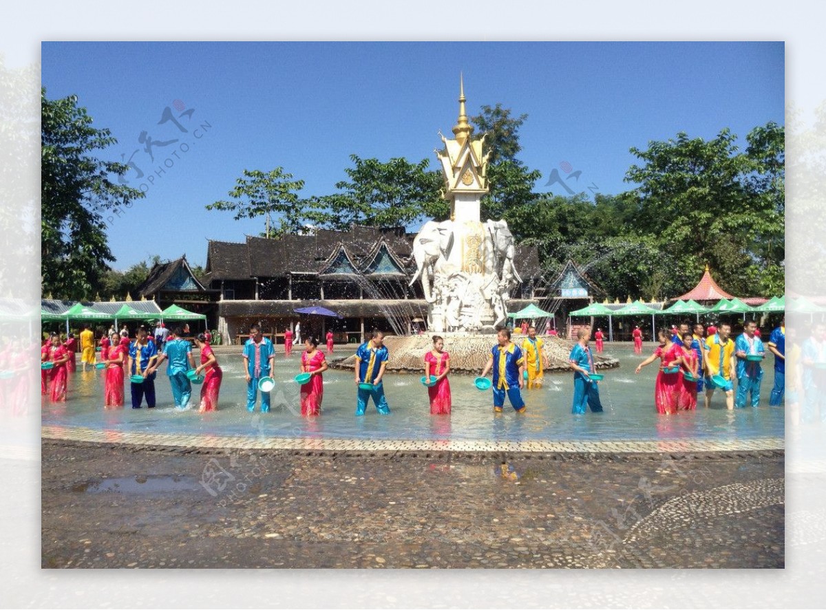 傣族园泼水节活动图片