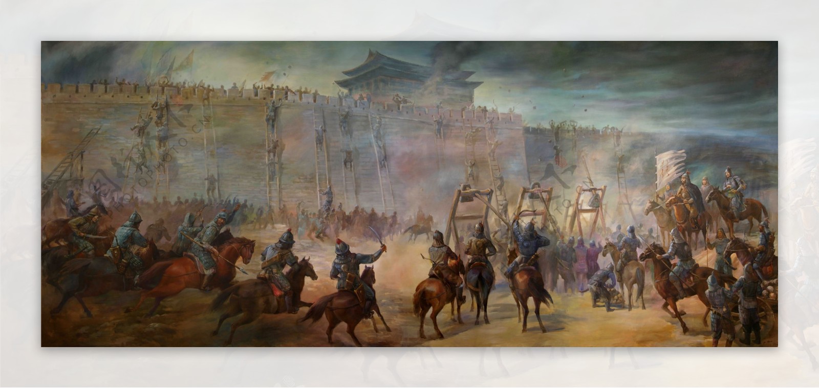 成吉思汗在指挥攻城图片