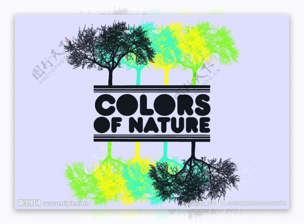 彩色的树图片