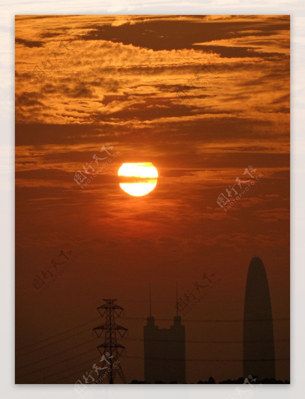 夕阳晚霞图片