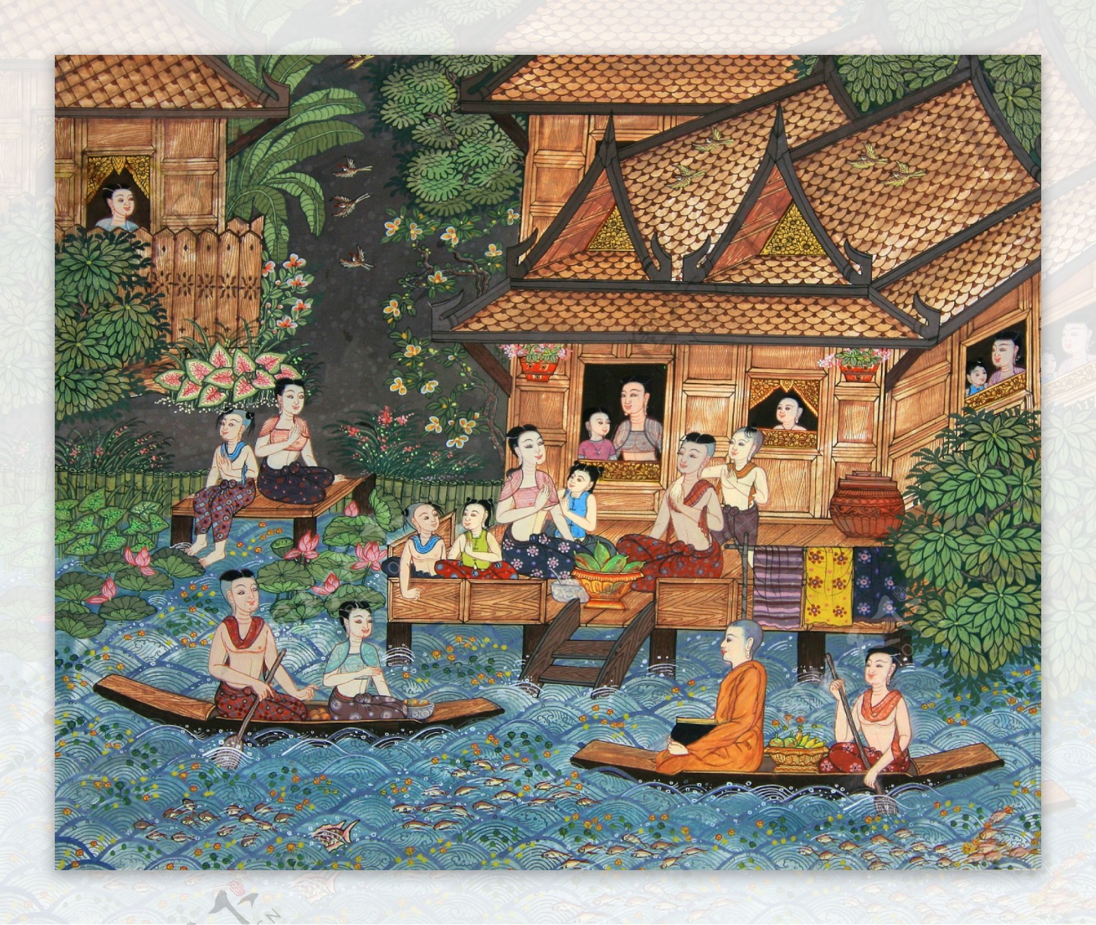 河边的泰国传统生活3图片