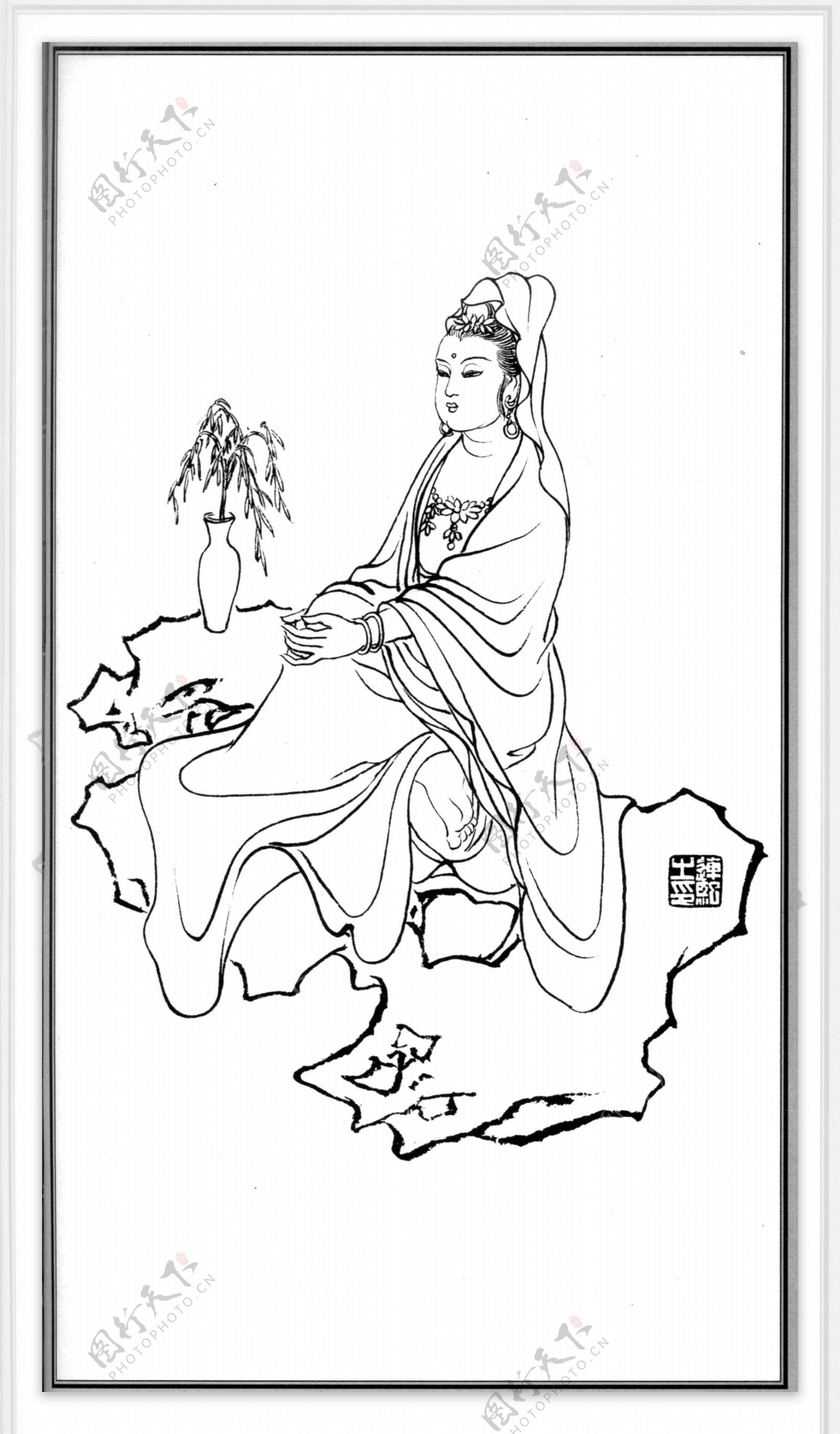 中国神话人物076观音图片