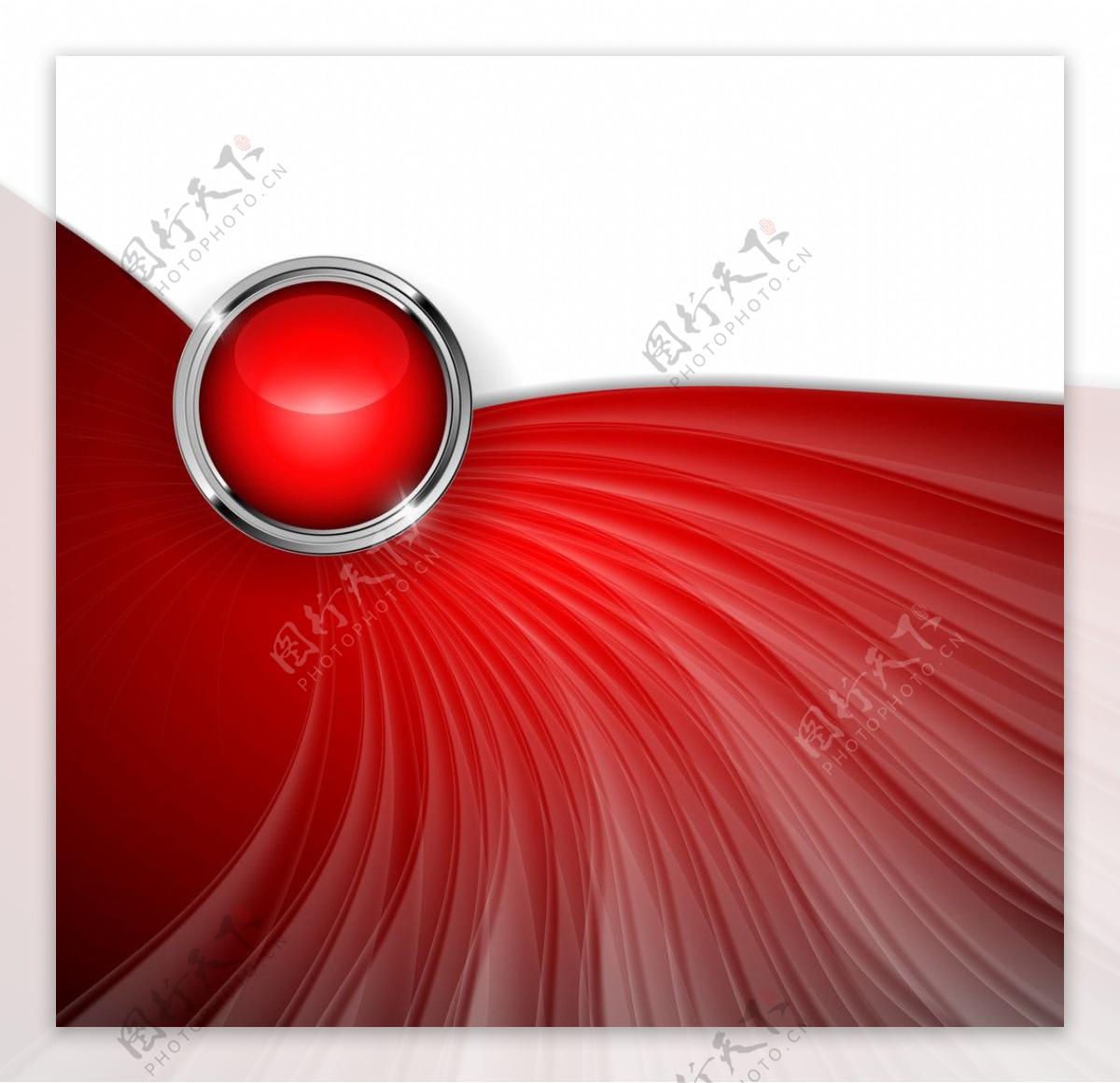 红色抽象背景金属按钮图片
