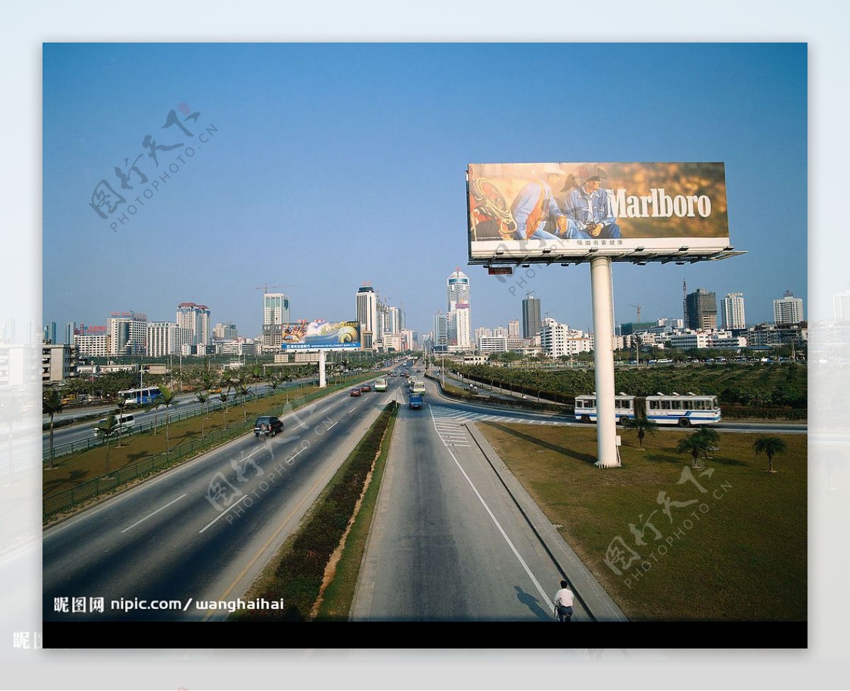 深圳城市风景城市广告牌图片