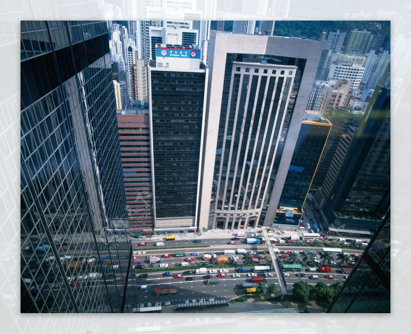 楼顶俯视香港摄影图片