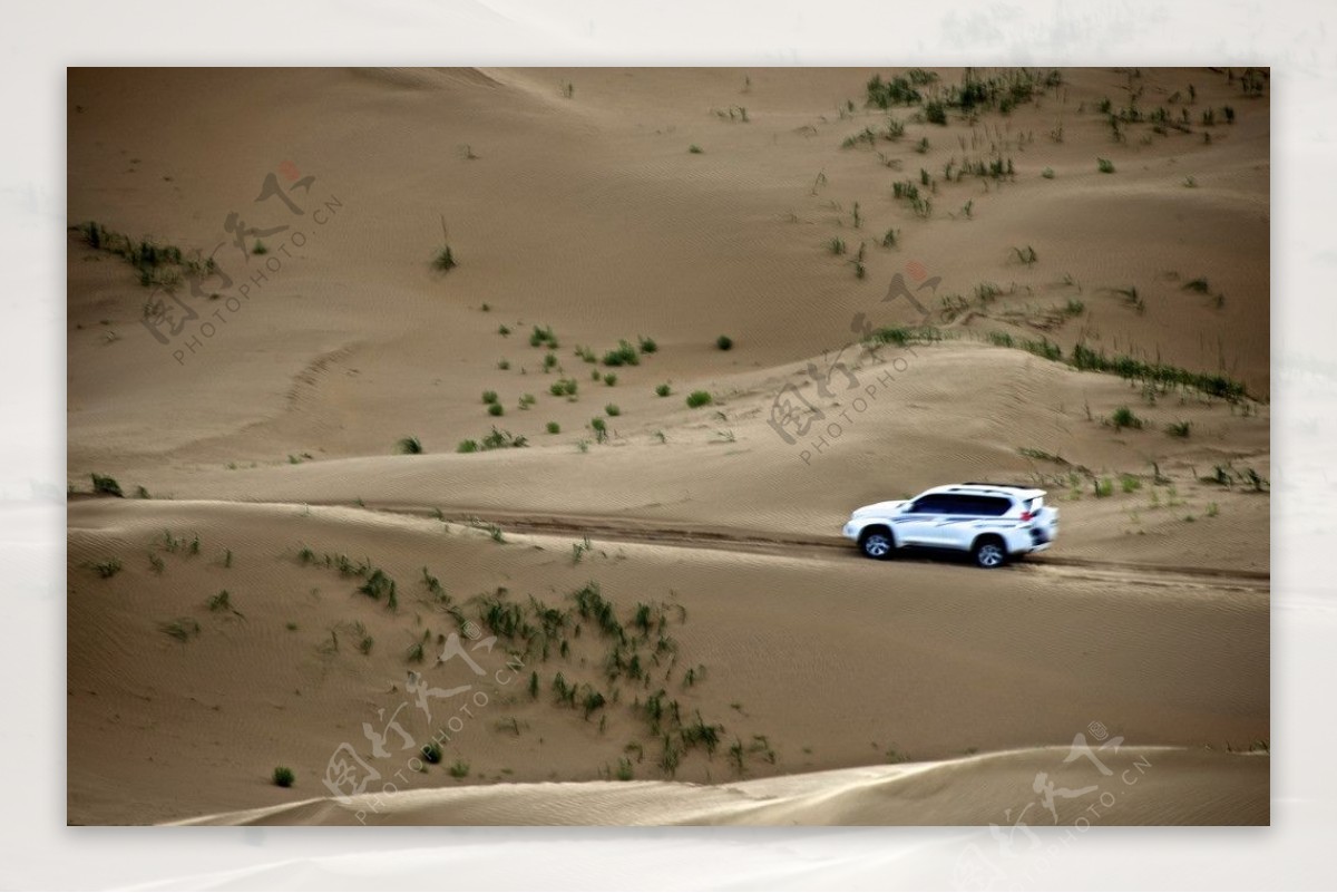 沙漠里奔驰的帕拉丁汽车图片