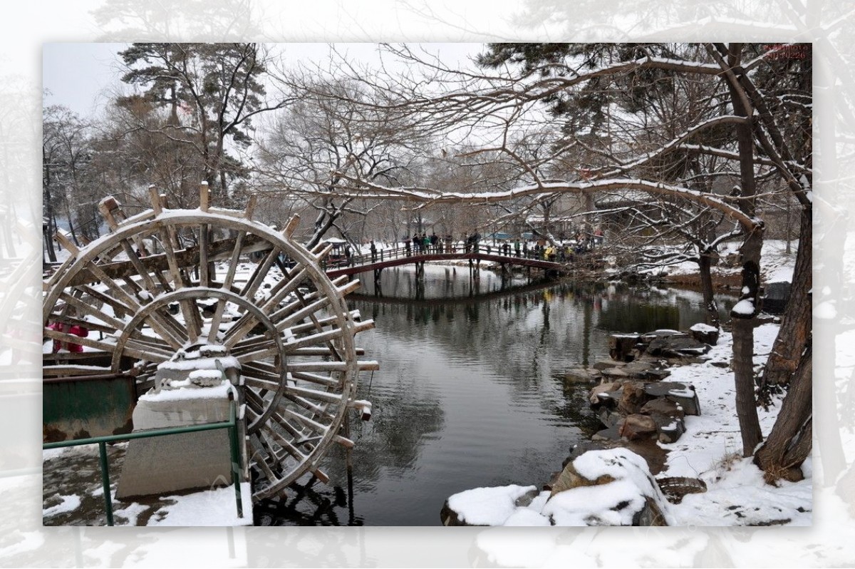 雪中热河泉图片