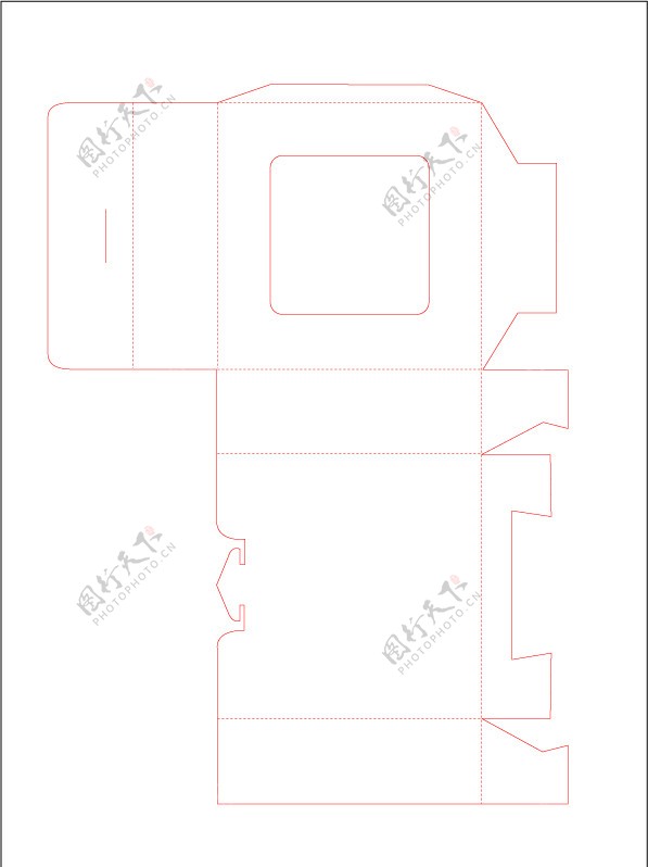 包装盒展开图图片