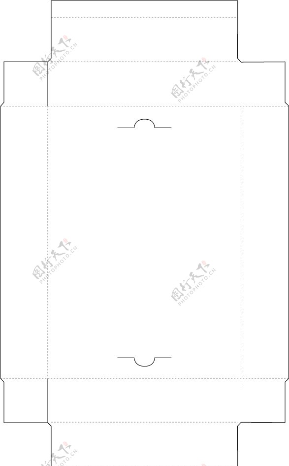 彩盒刀线特殊盒型展开图图片