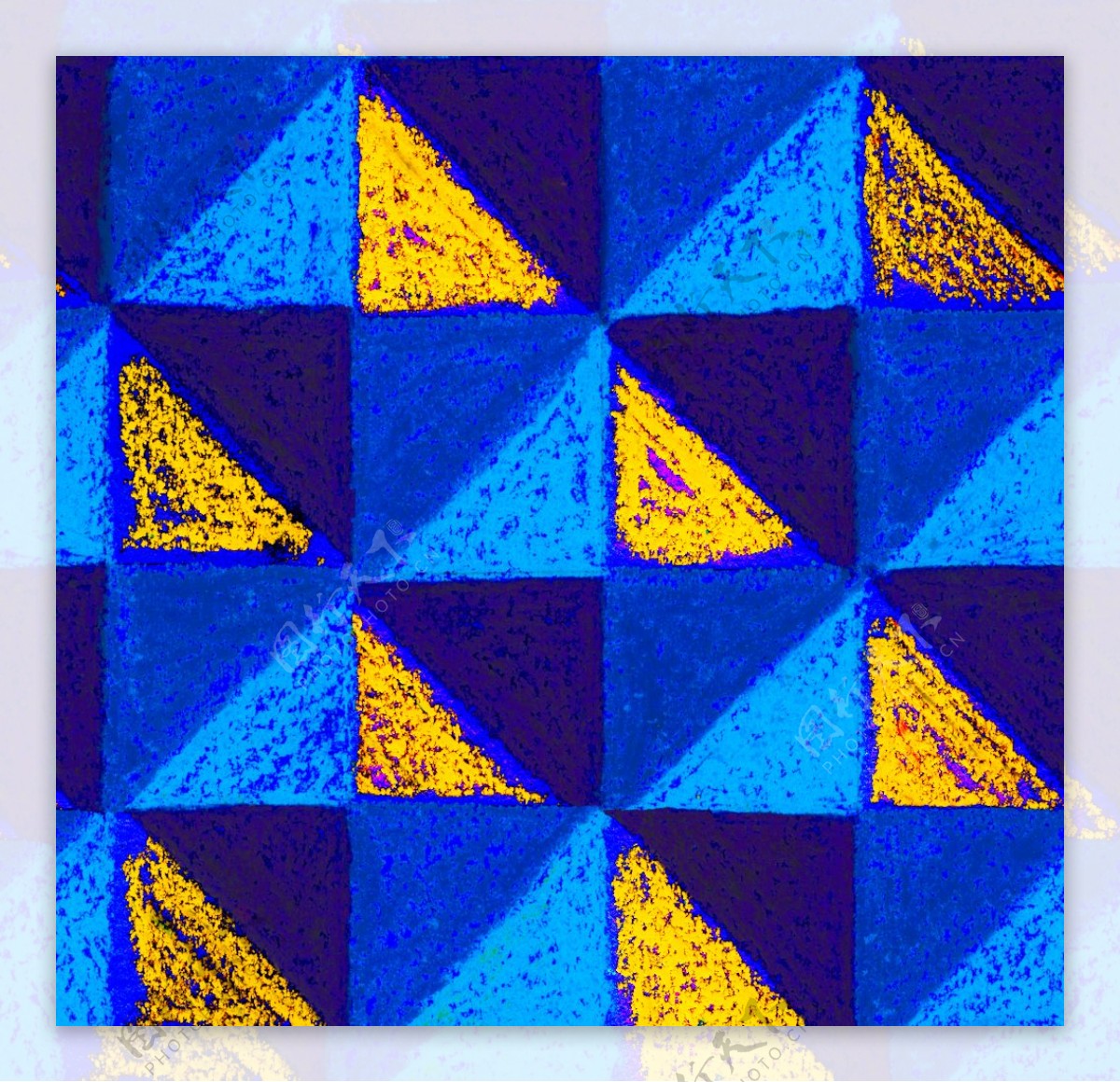 格子三角形拼图图片