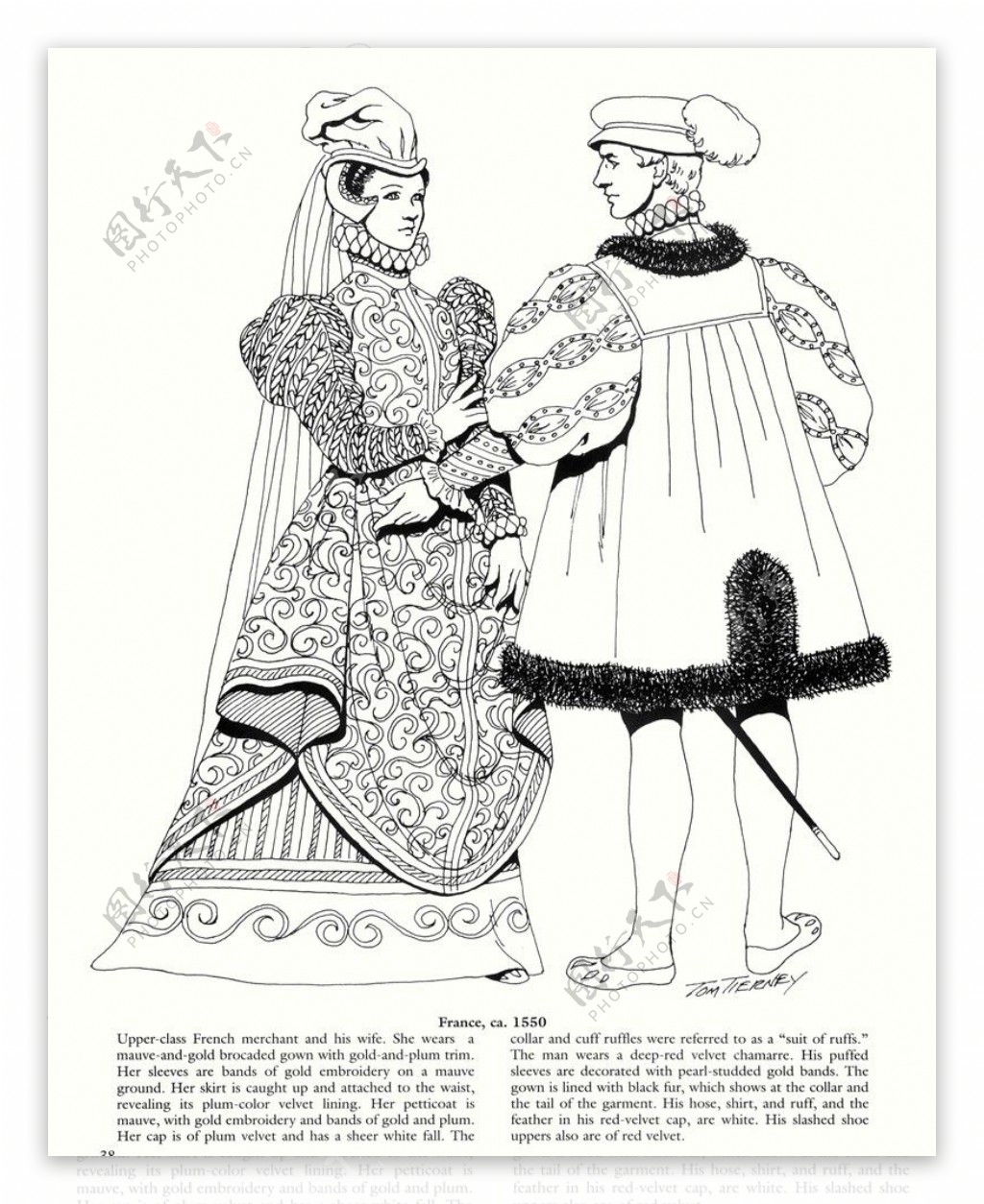 欧洲古典人物服饰设计图__图片素材_其他_设计图库_昵图网nipic.com