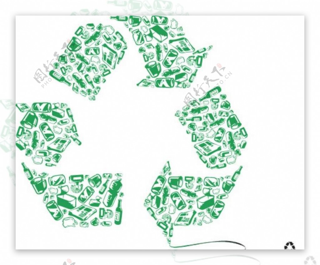 废物循环利用标志图片