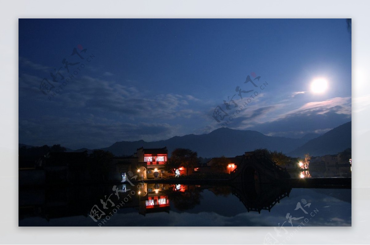 宏村印象月夜宏村图片
