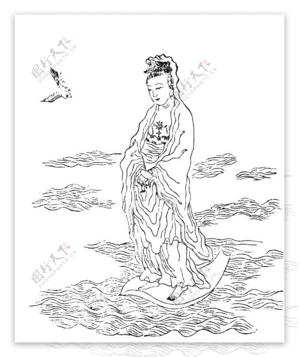 中国古典佛教观音图片