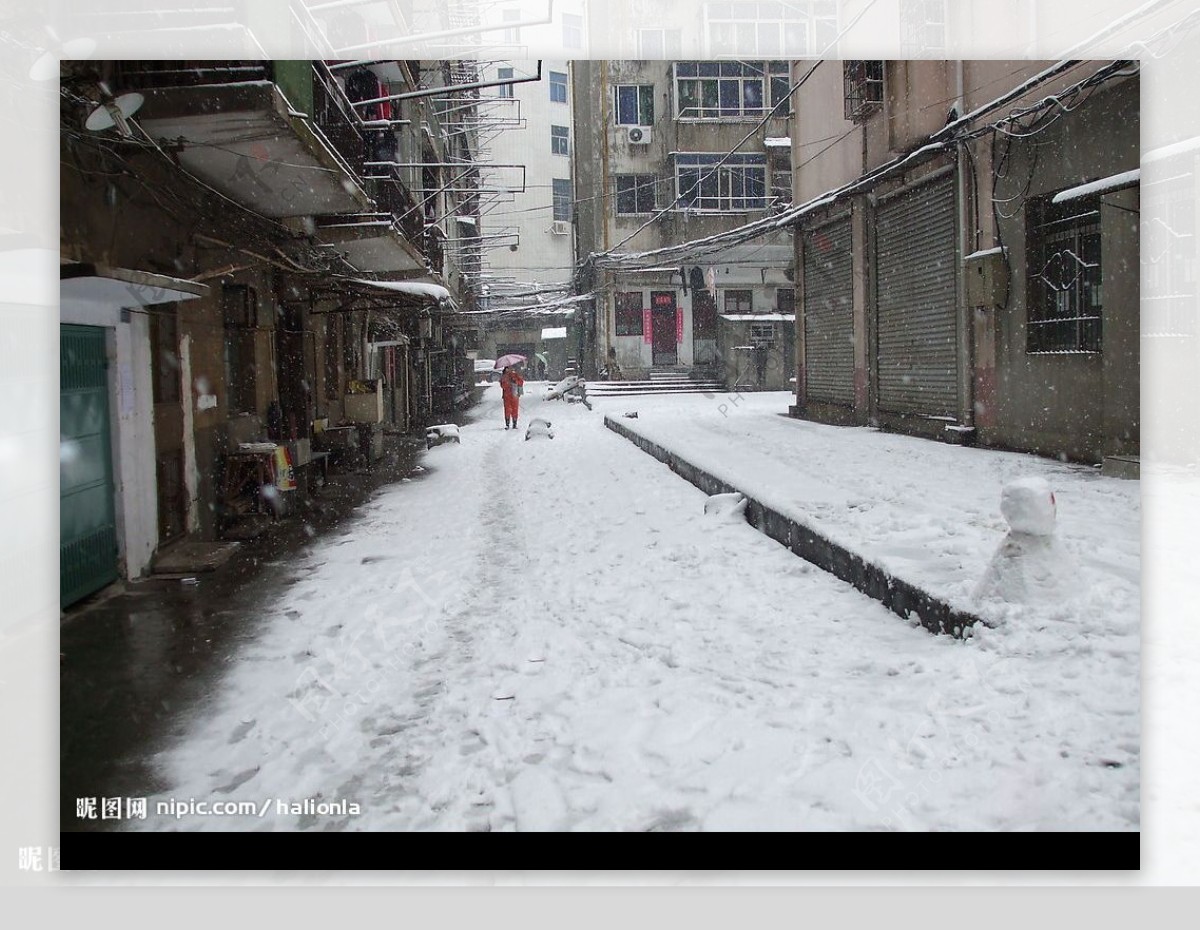 九江雪景图片