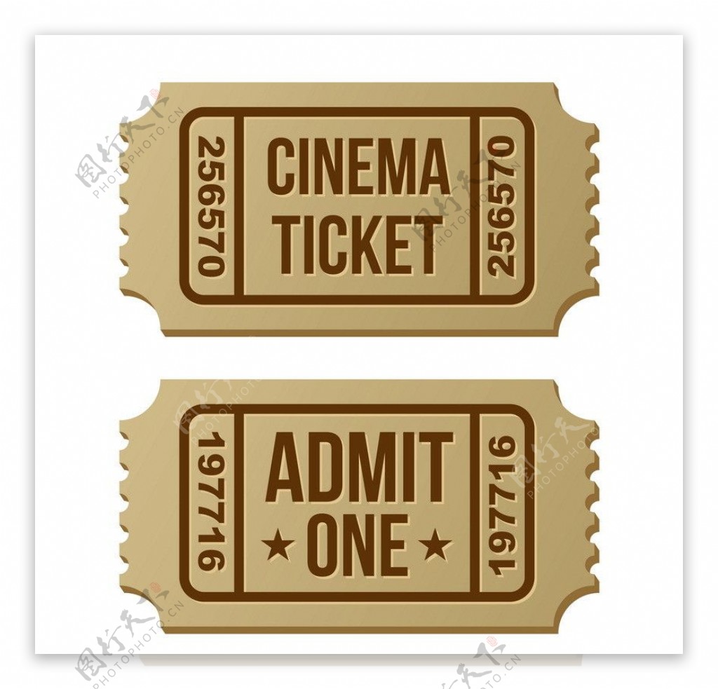 电影院纸质电影票设计模板 Cinema Movie Ticket – 设计小咖