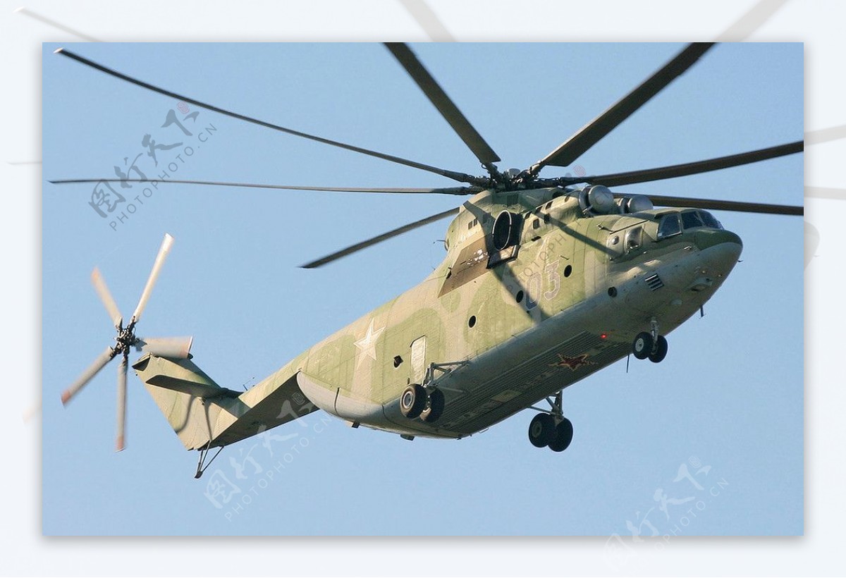 俄罗斯米26重型直升机右侧图片