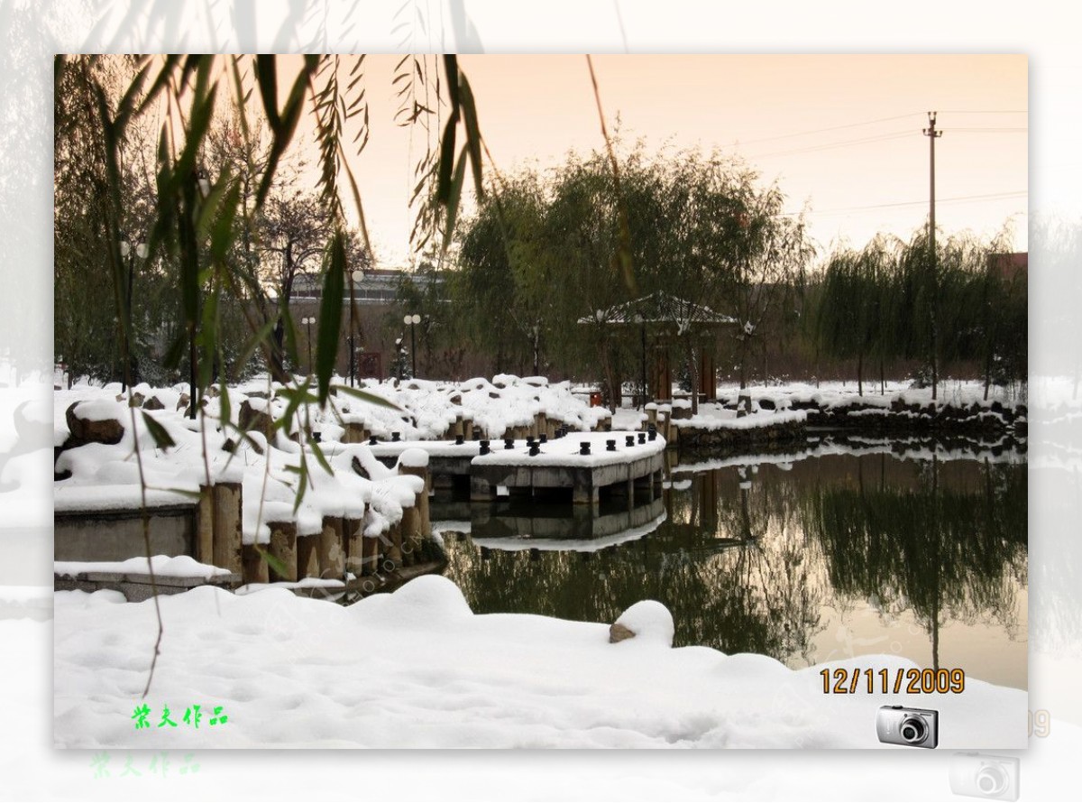 雪后中山公园图片