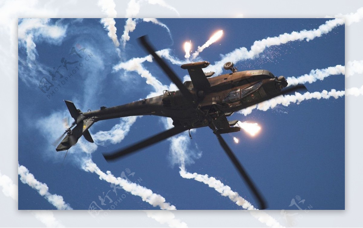 阿帕奇武装直升机图片
