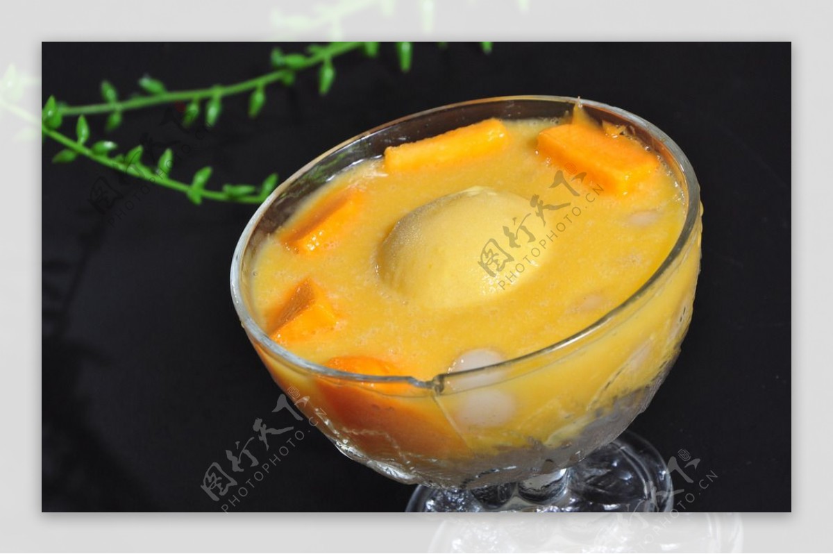 芒果冰捞冰淇淋美食图片