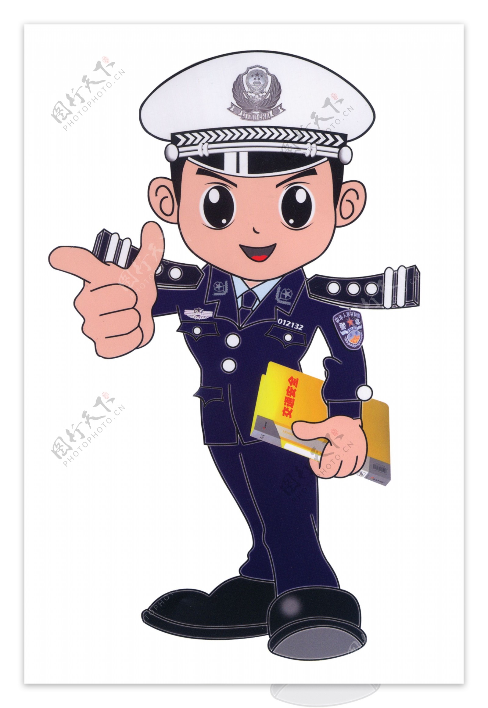 警察敬礼卡通警察图片素材-编号32089506-图行天下