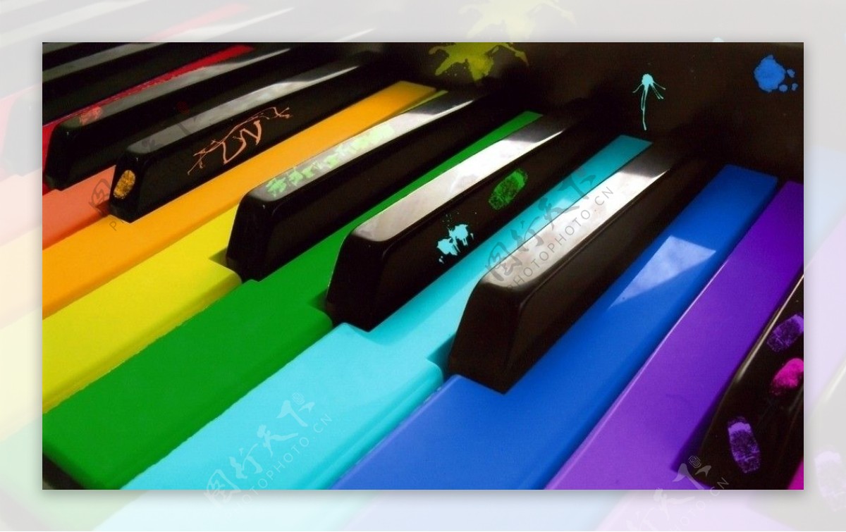 彩色键盘图片