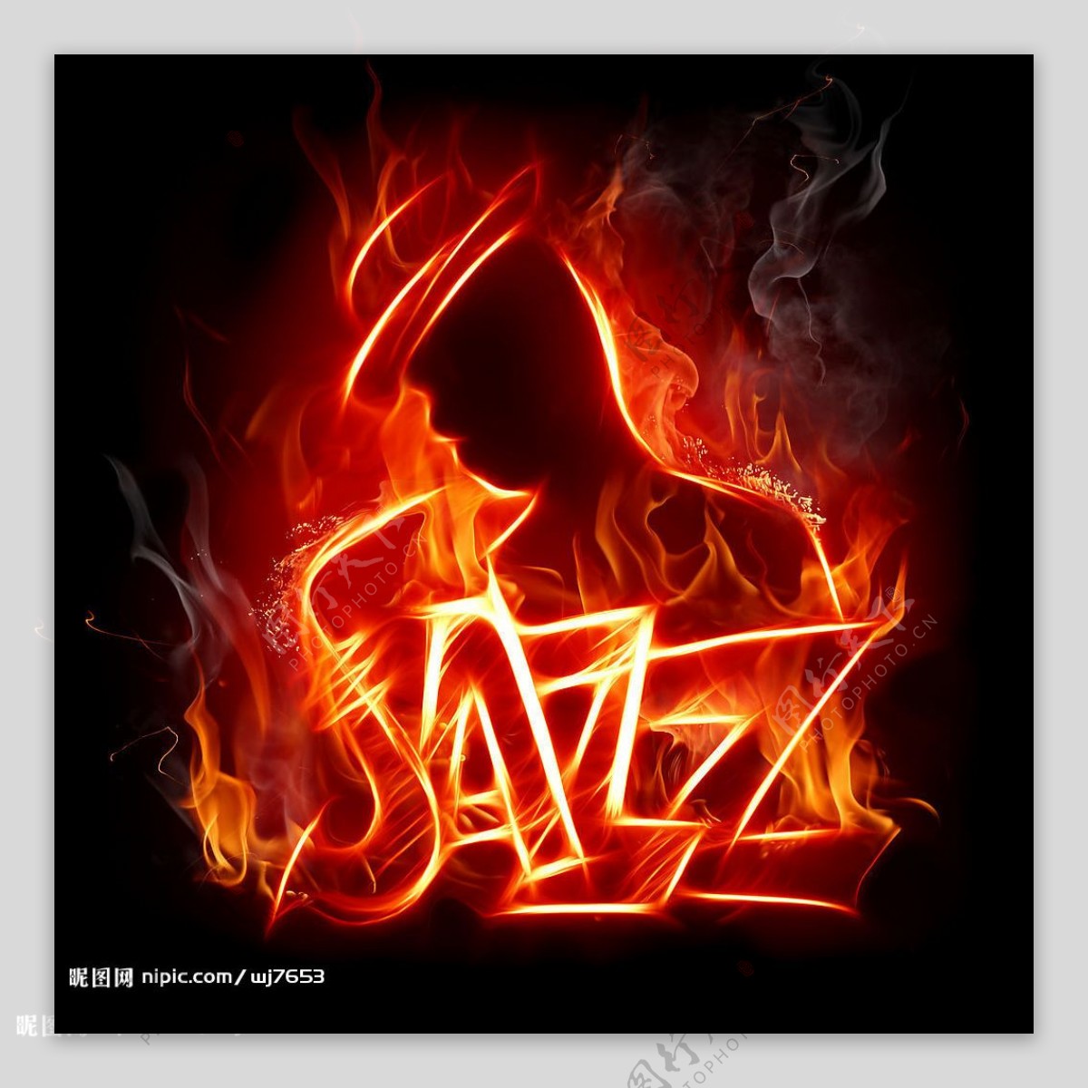 燃烧的Jazz图片素材
