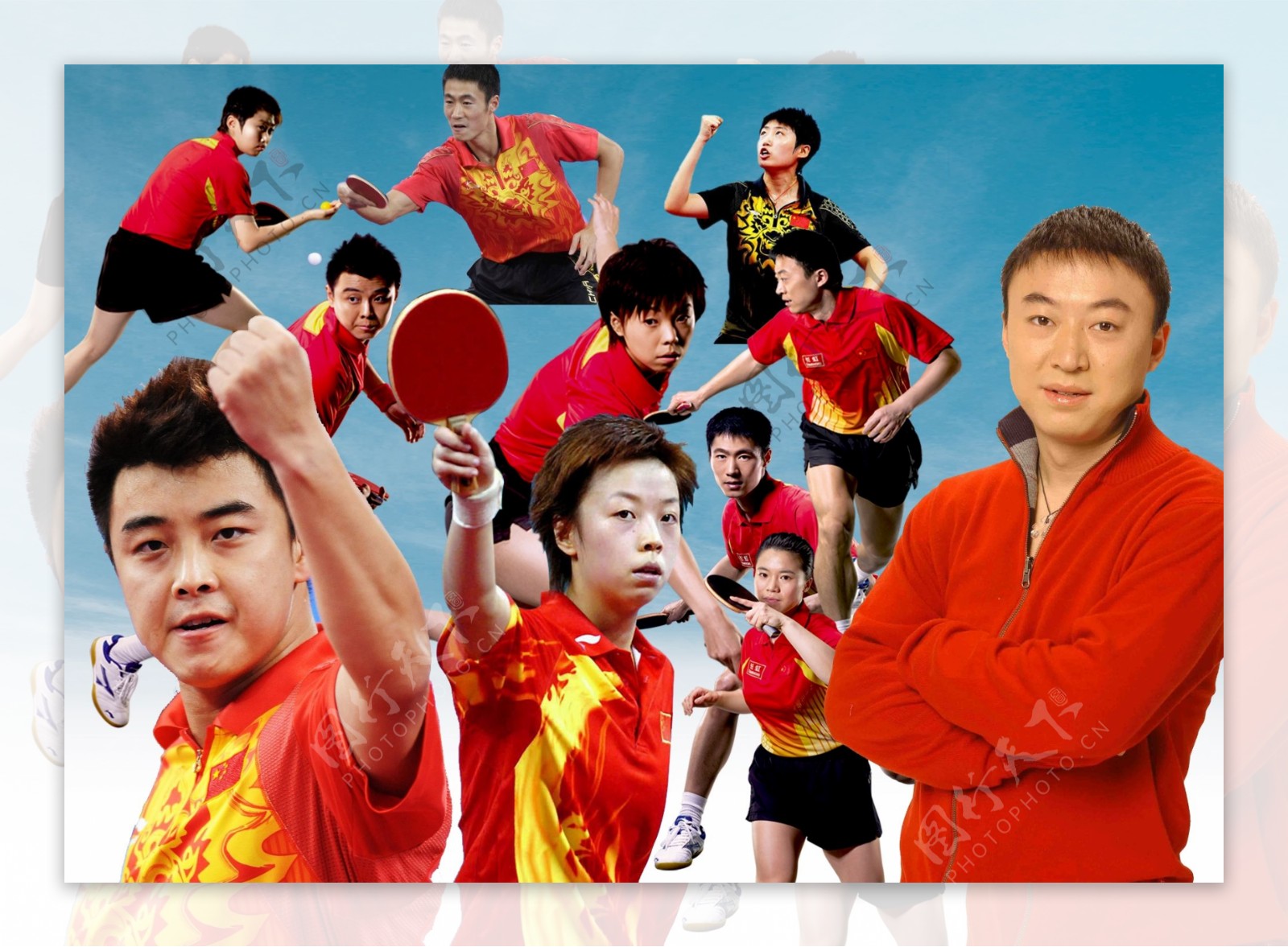 中国乒乓球运动员及教练图片