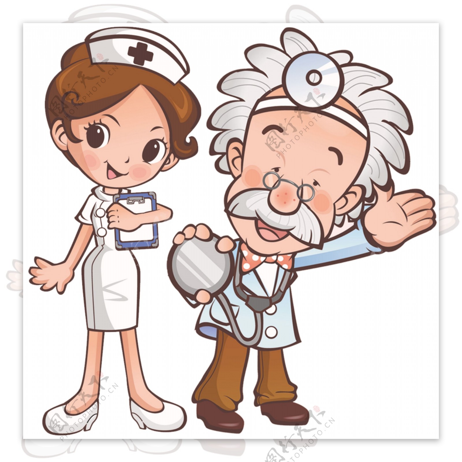 卡通护士医生图片