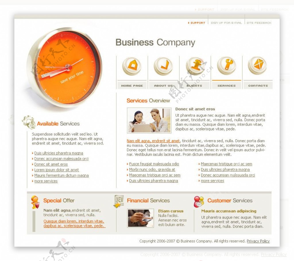 快速商业网页设计模板图片