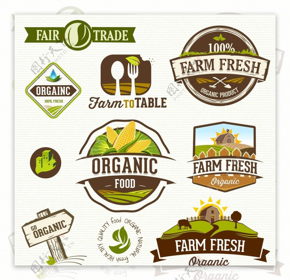 绿色农场图标图片