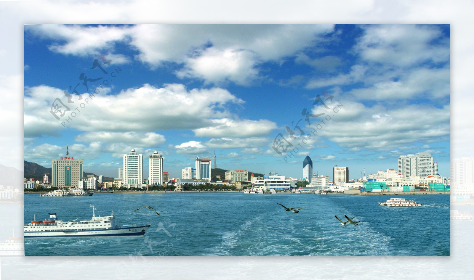 威海全景图图片