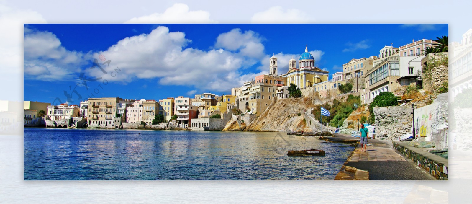 希腊锡罗斯岛海景图片
