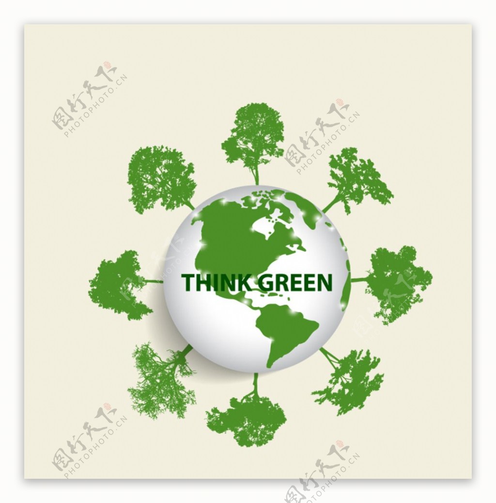 绿色生态地球图片