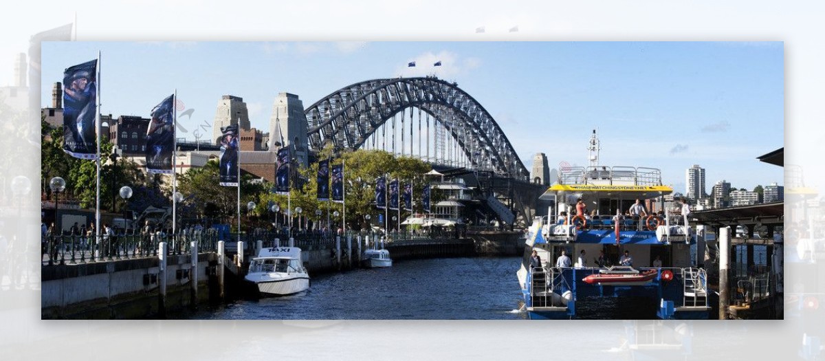 悉尼海港大桥边侧一景图片