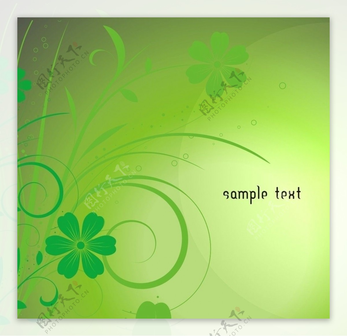 绿色花纹模板图片