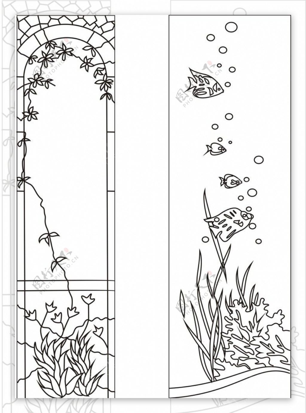 玻璃移门刻绘图图片