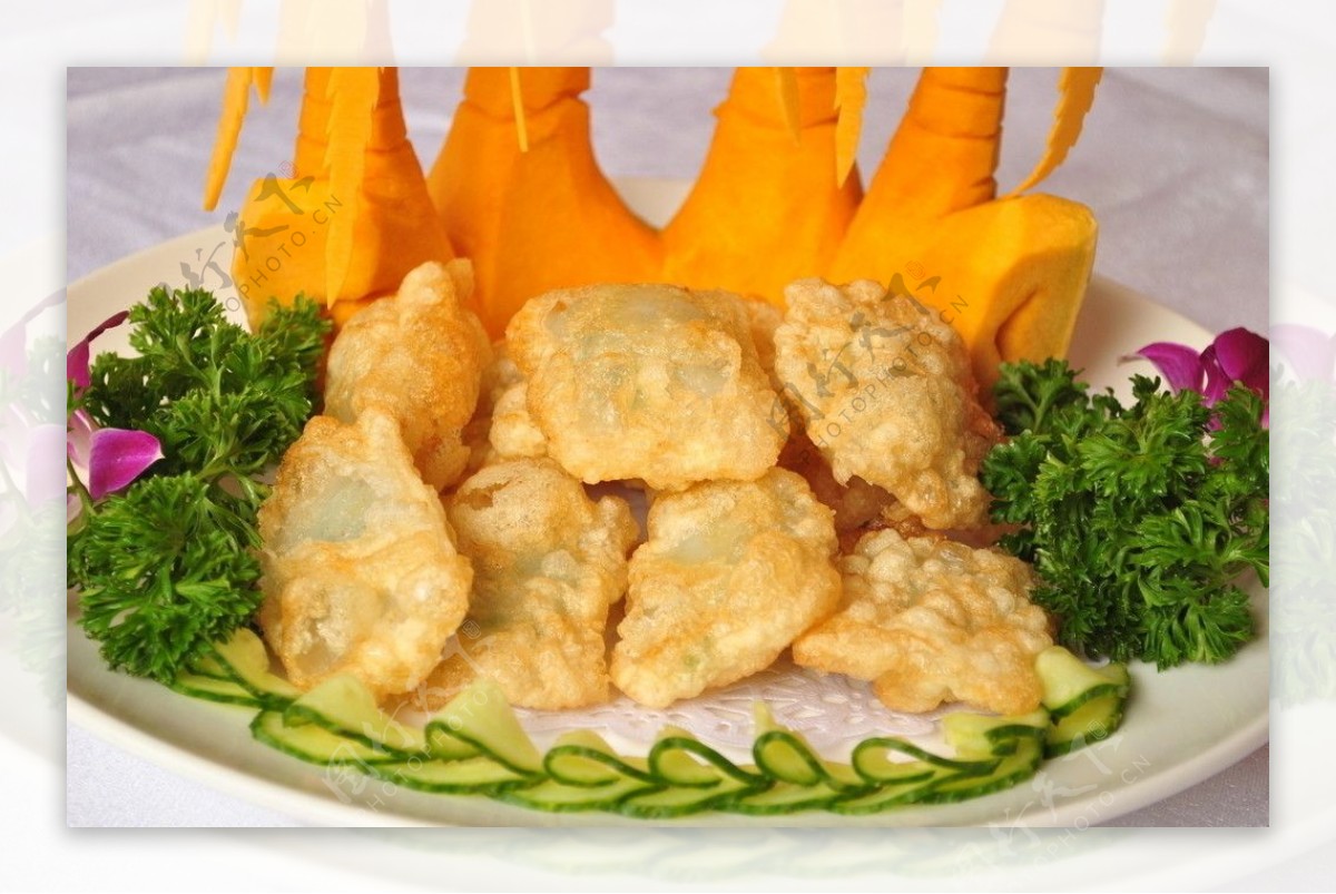 黄金韭菜鱼盒图片