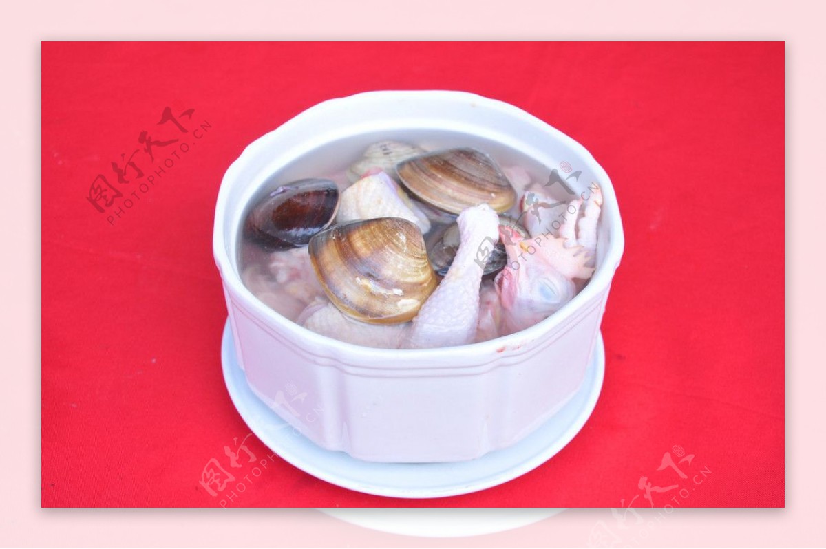文蛤炖土鸡图片