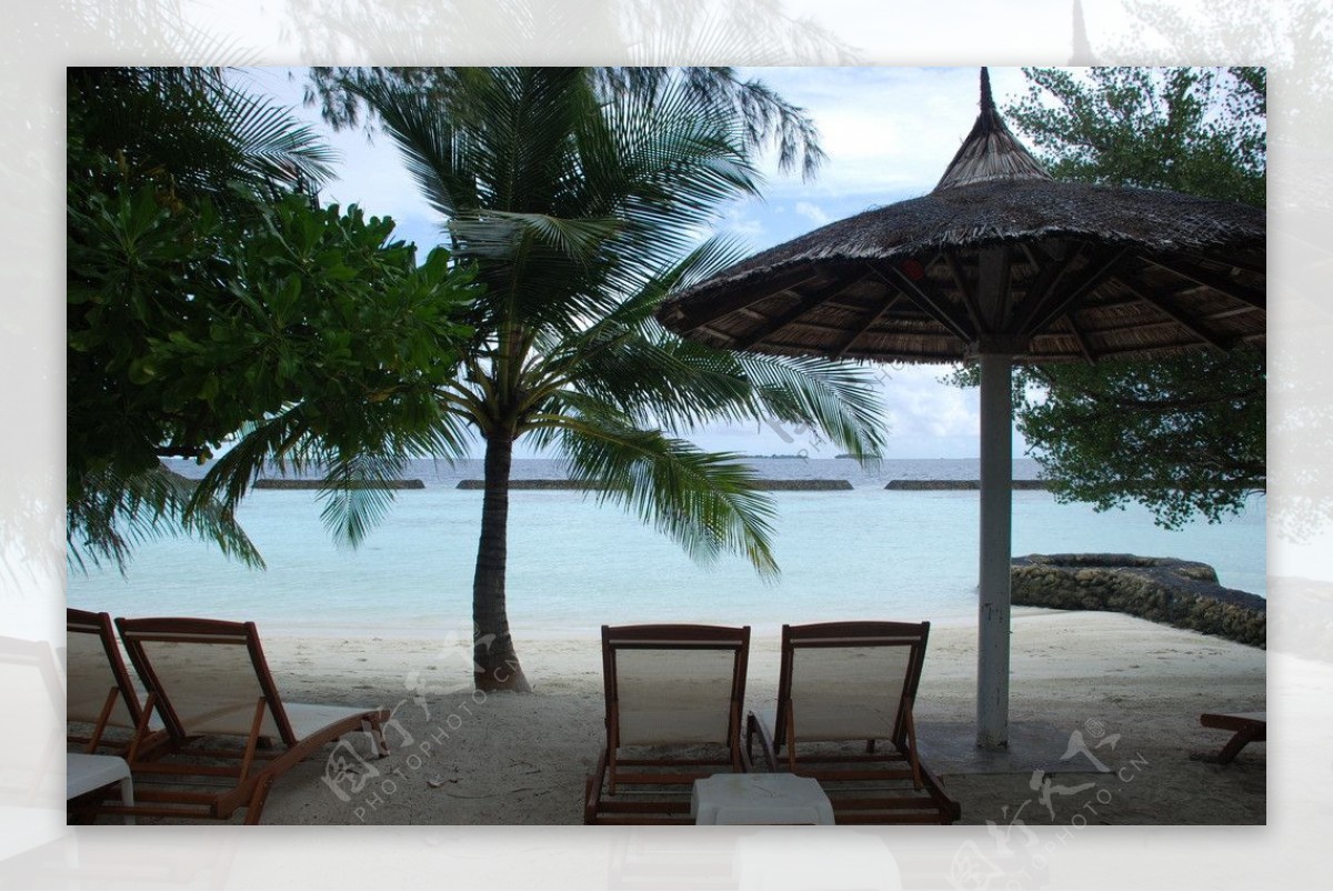 马尔代夫椰子岛海边图片