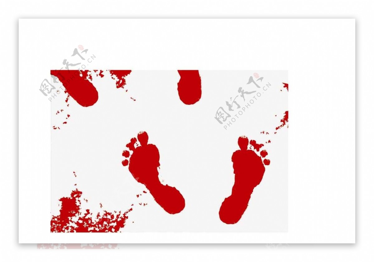 血脚印图片