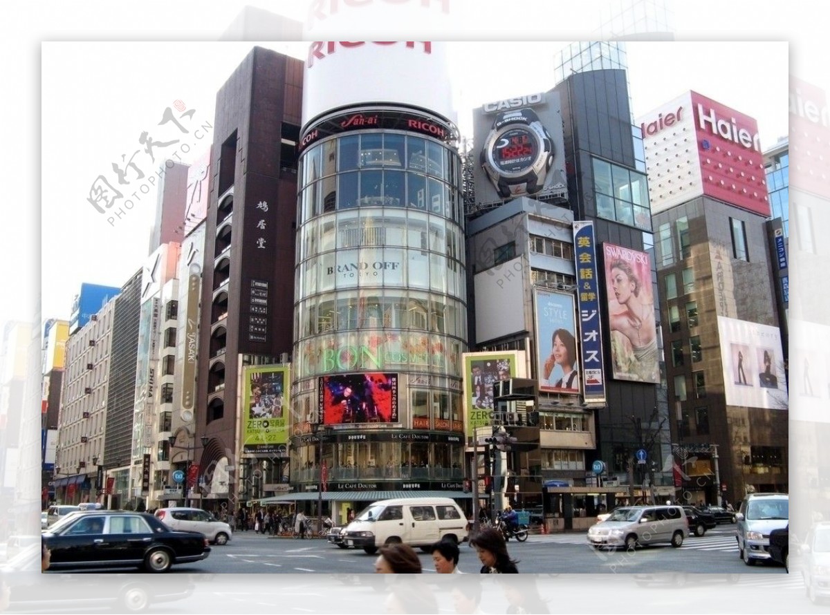 东京银座大街街景图片