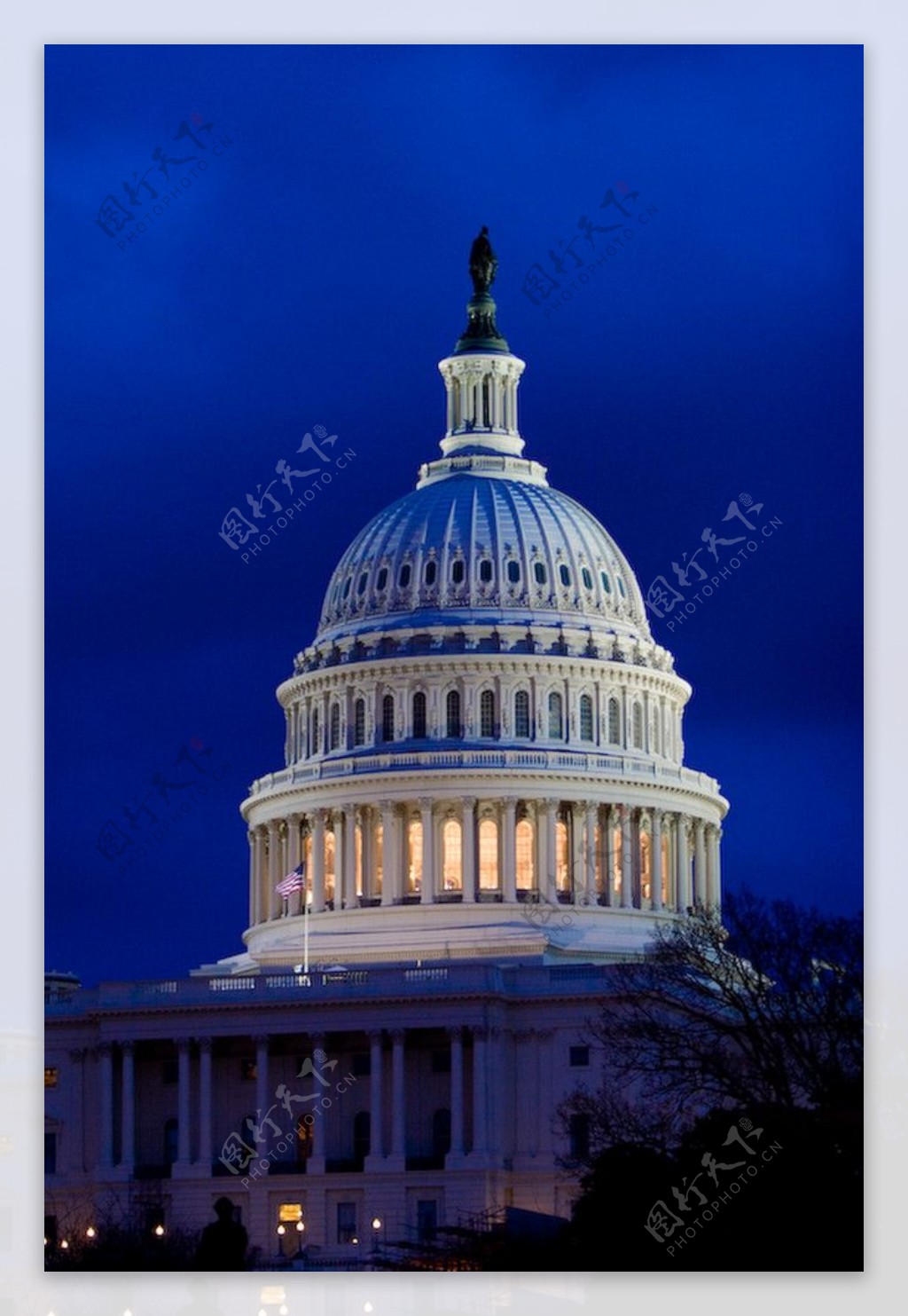 白宫夜景图片