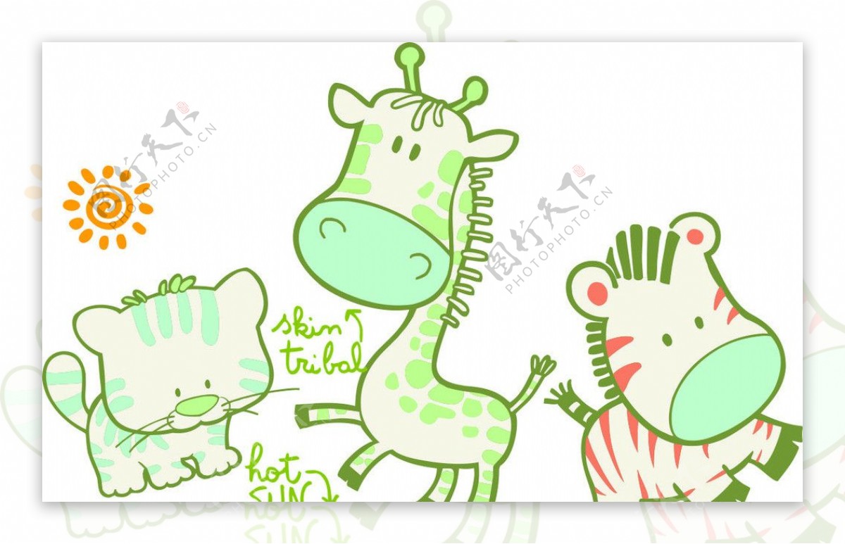 长颈鹿儿童卡通图组图片