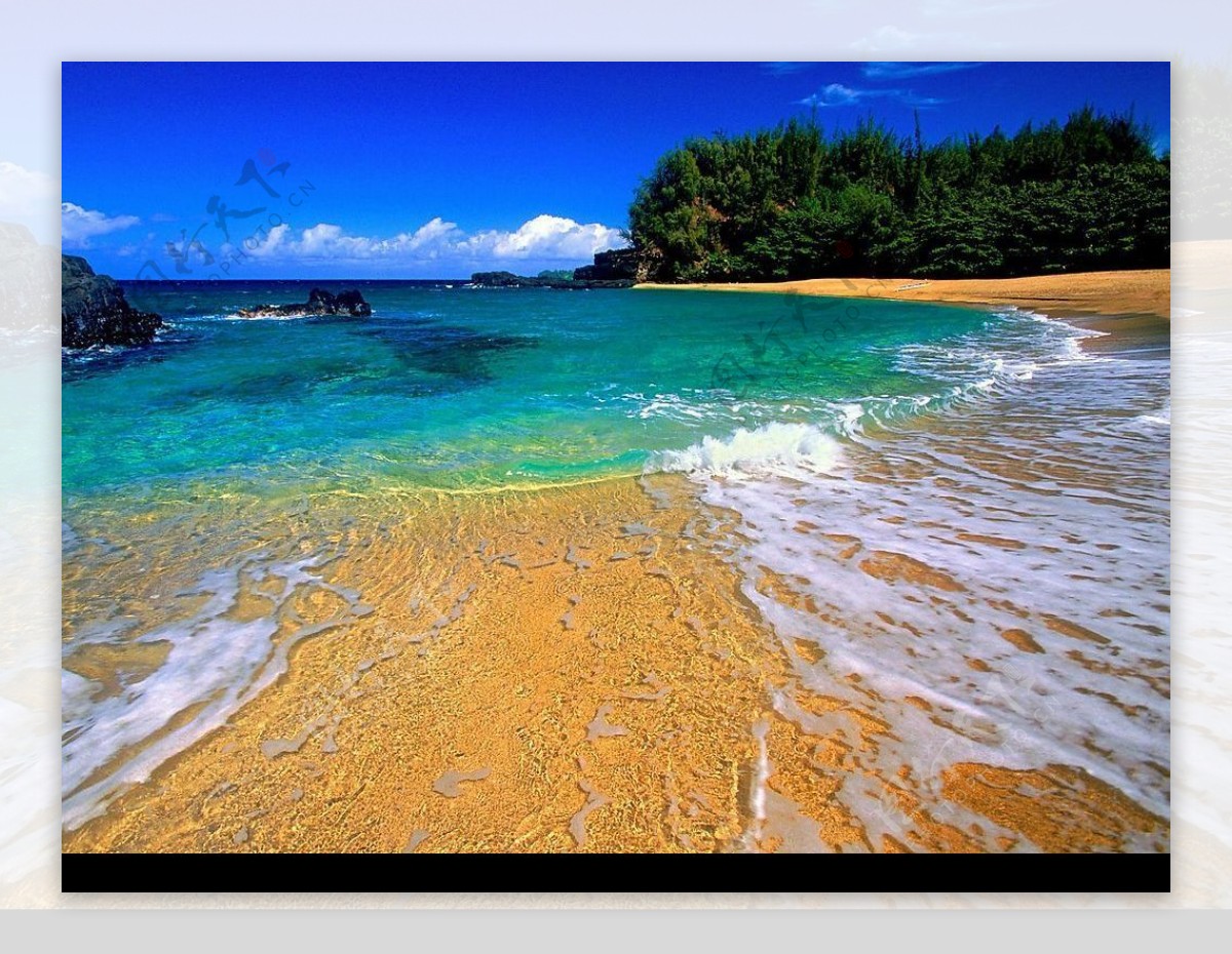 夏威夷可爱岛鲁玛海海滩图片