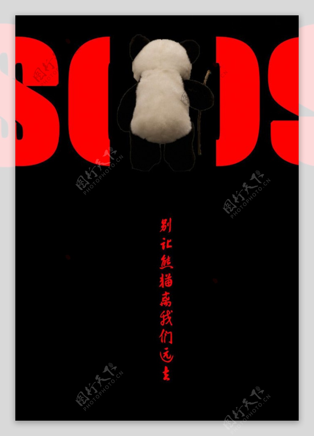 保护熊猫公益海报图片