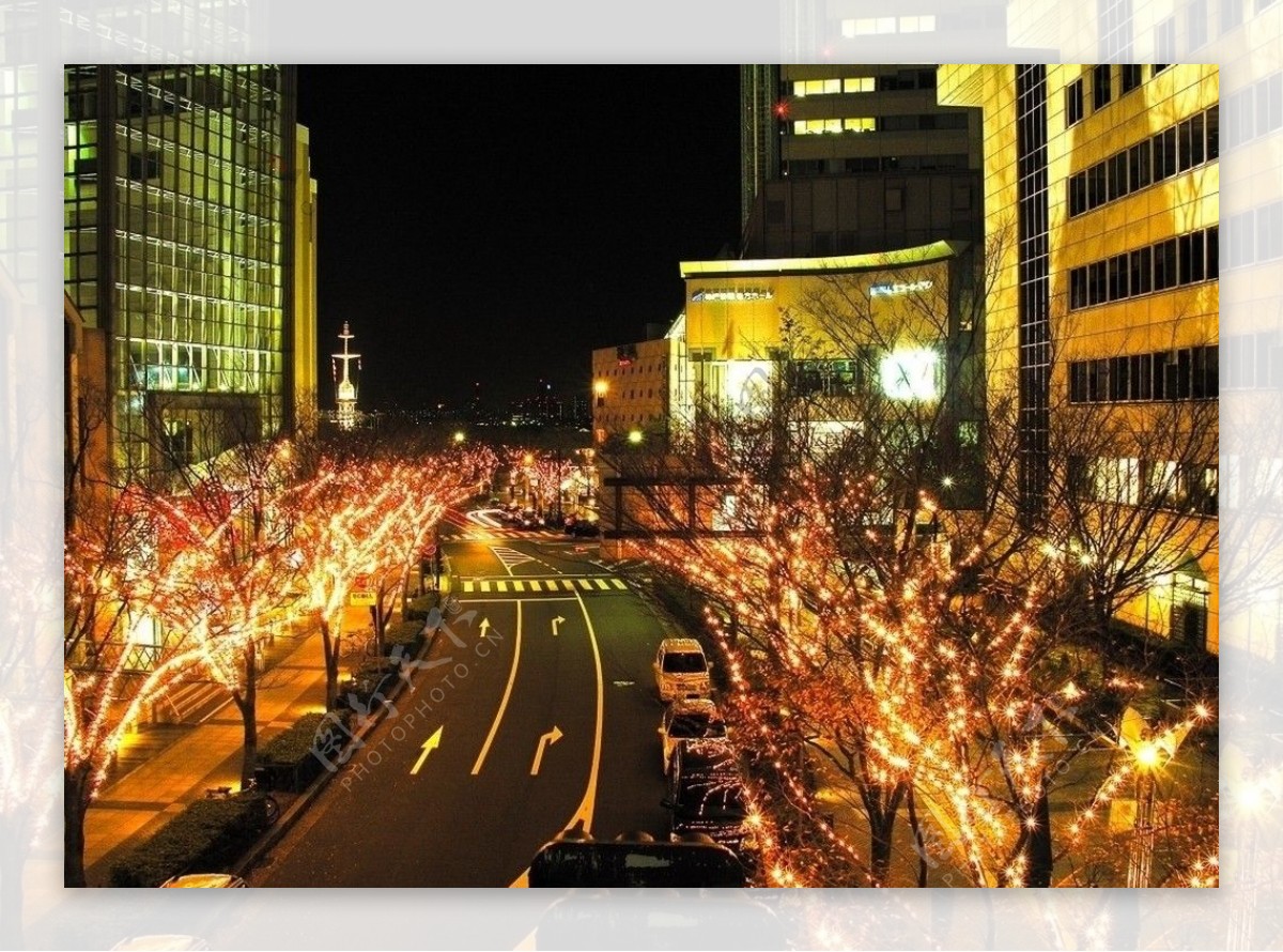 日本神户圣诞节之夜图片